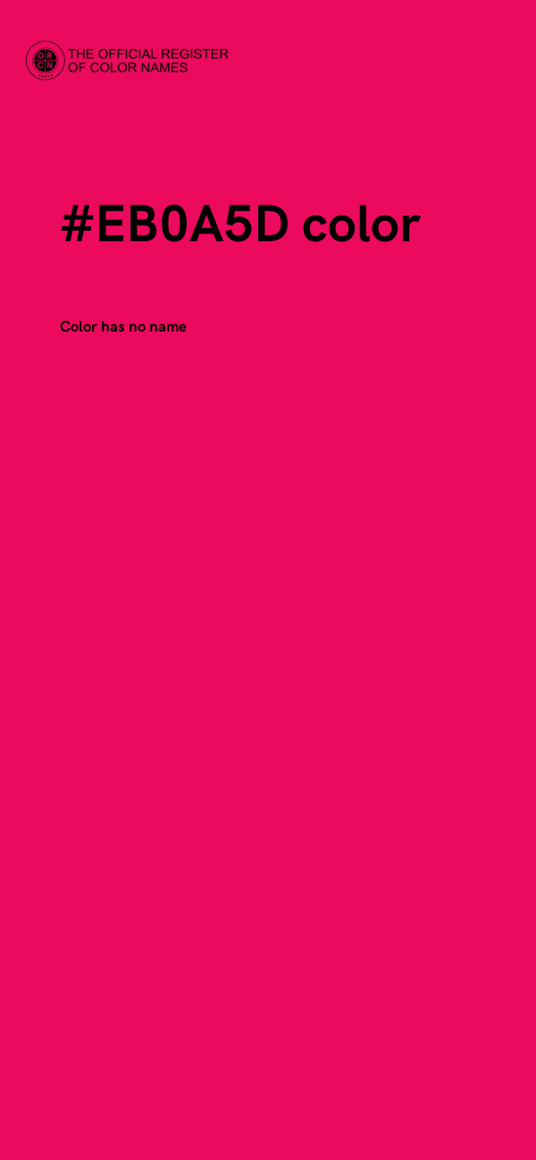 #EB0A5D color image