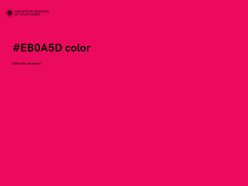 #EB0A5D color image