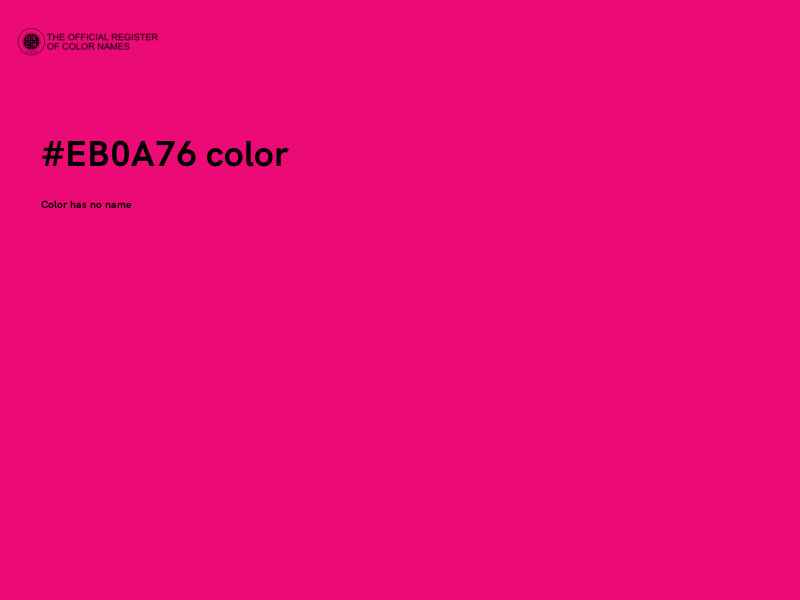 #EB0A76 color image