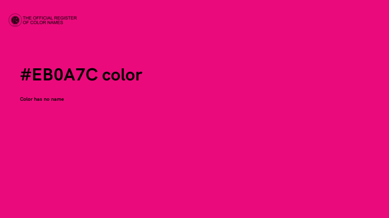 #EB0A7C color image