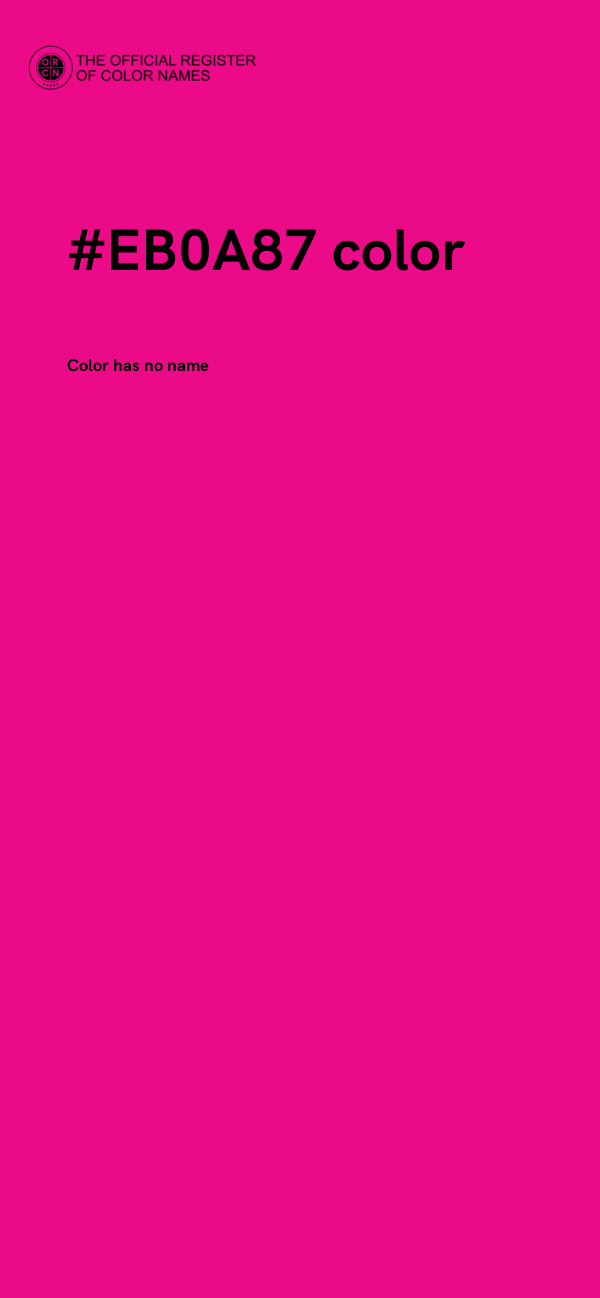 #EB0A87 color image