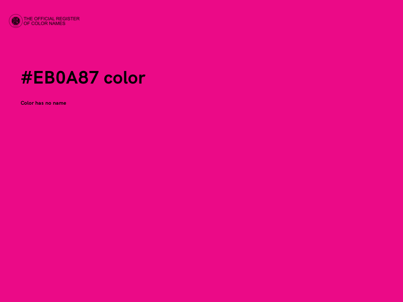 #EB0A87 color image