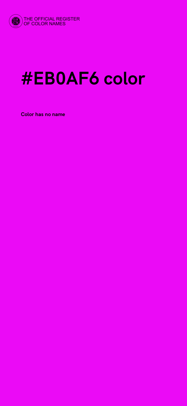#EB0AF6 color image