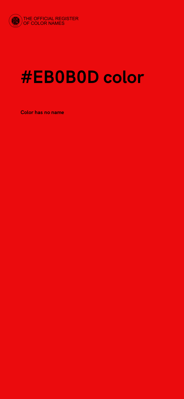 #EB0B0D color image