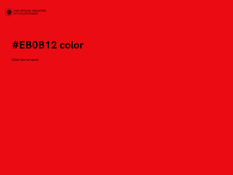 #EB0B12 color image