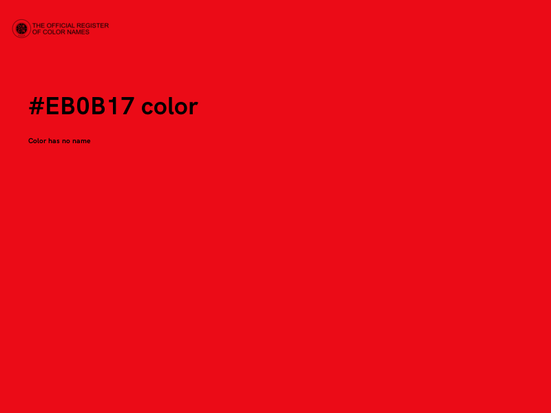 #EB0B17 color image