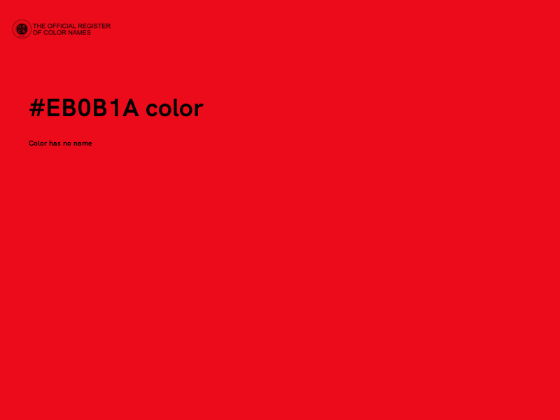 #EB0B1A color image