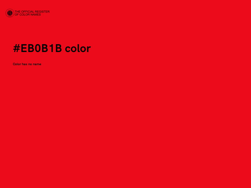 #EB0B1B color image