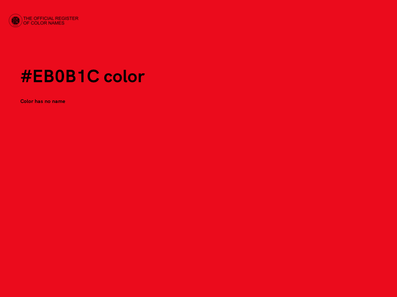 #EB0B1C color image