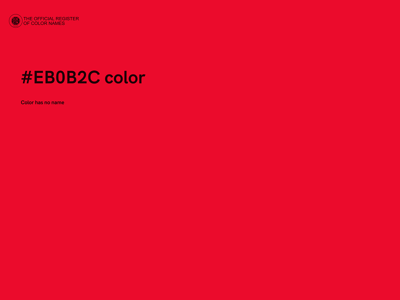 #EB0B2C color image