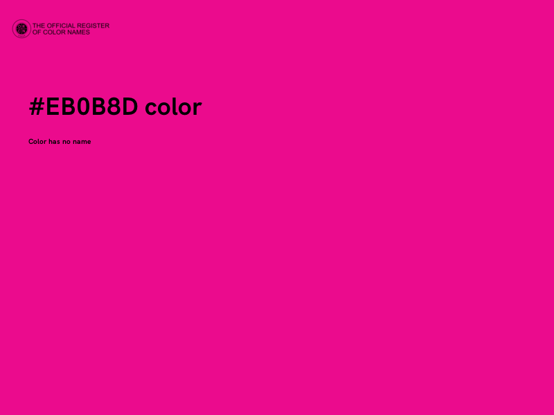 #EB0B8D color image