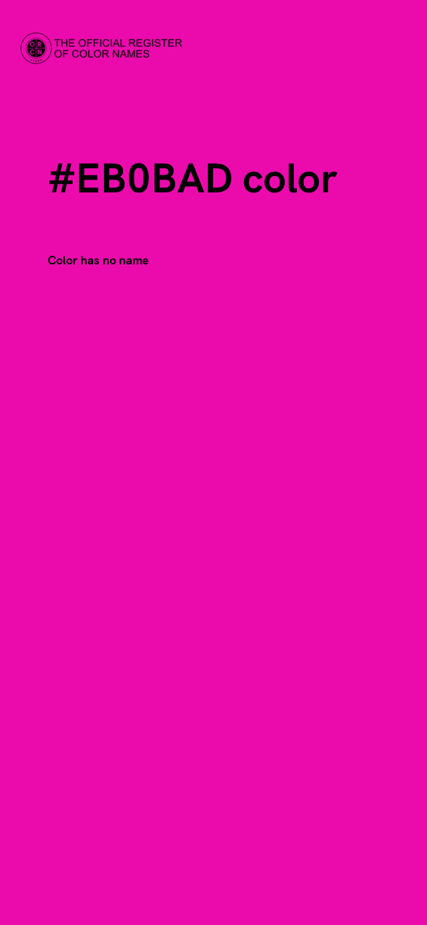 #EB0BAD color image