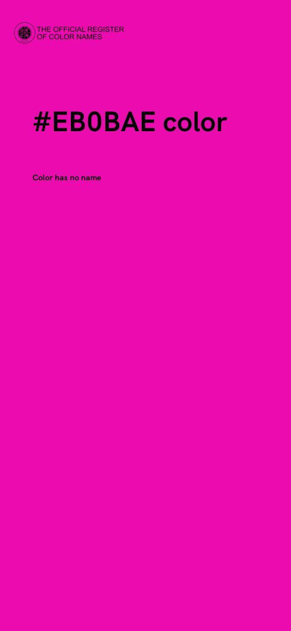 #EB0BAE color image