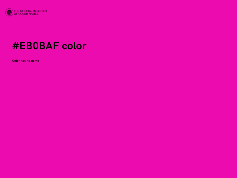 #EB0BAF color image