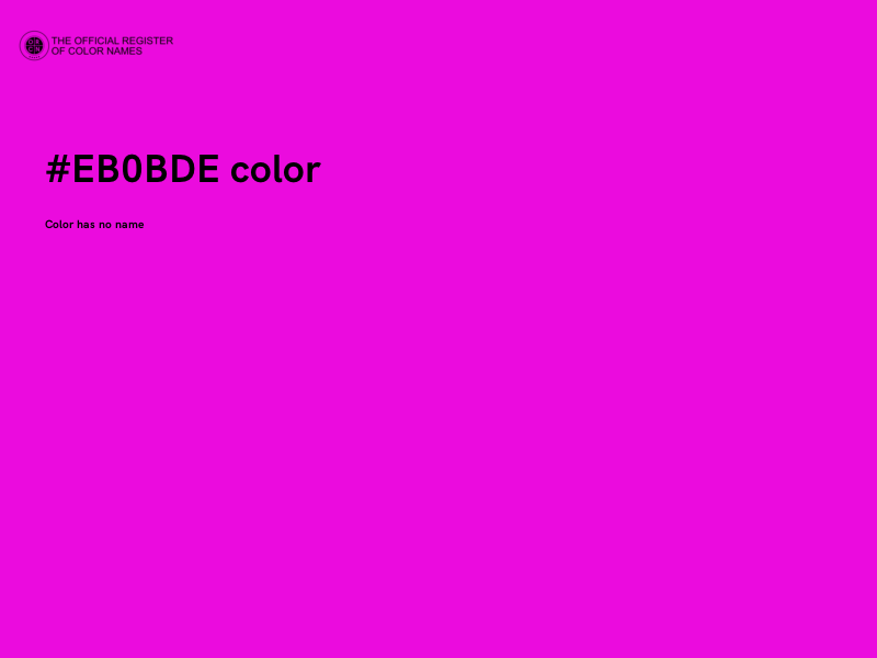 #EB0BDE color image