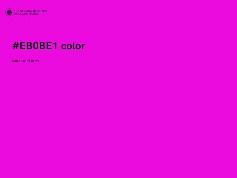 #EB0BE1 color image