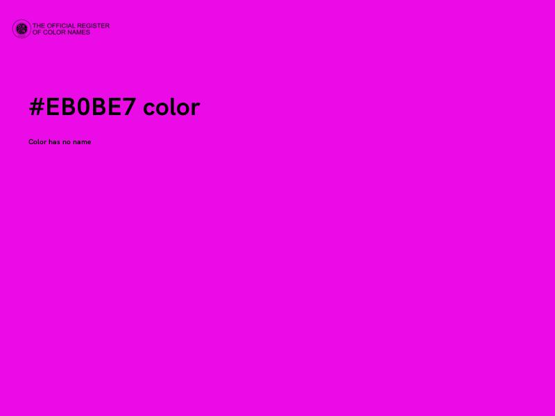 #EB0BE7 color image