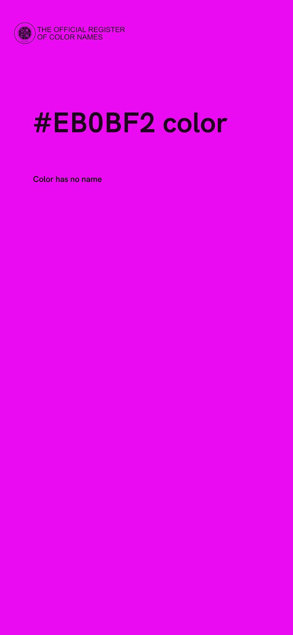 #EB0BF2 color image