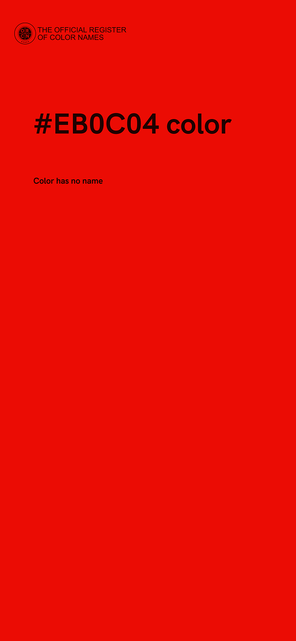 #EB0C04 color image