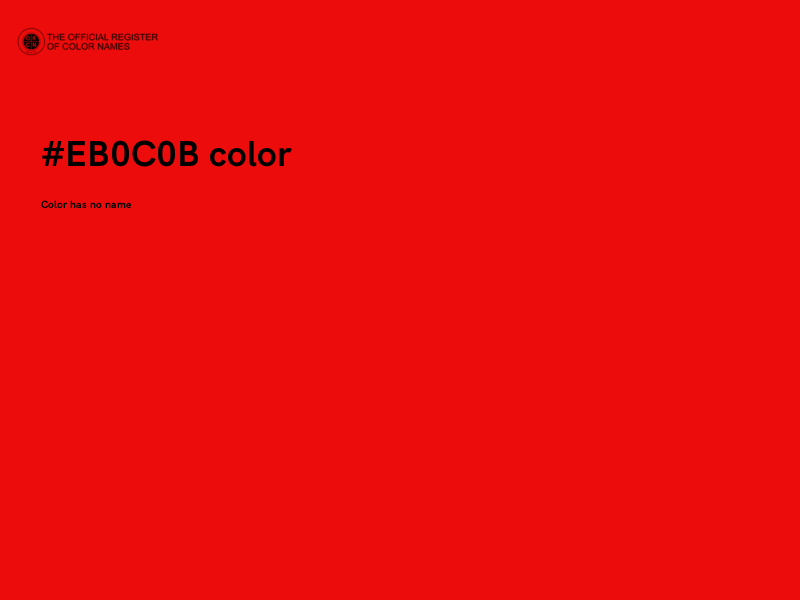 #EB0C0B color image