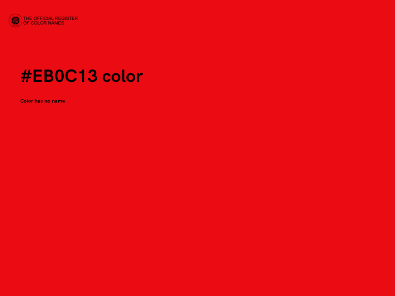 #EB0C13 color image
