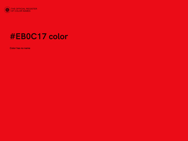 #EB0C17 color image