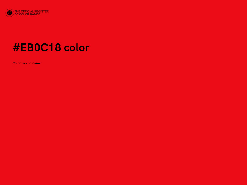 #EB0C18 color image