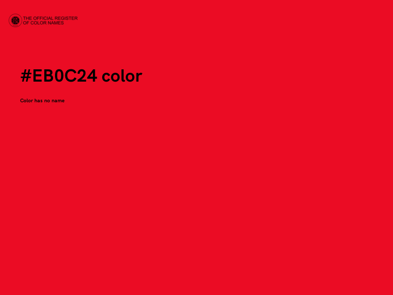 #EB0C24 color image