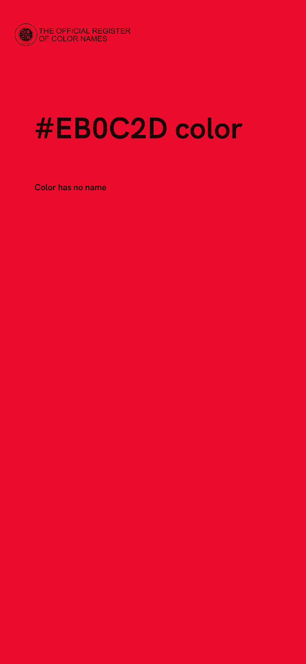 #EB0C2D color image