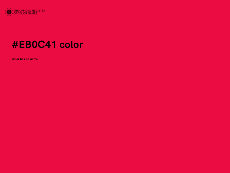 #EB0C41 color image