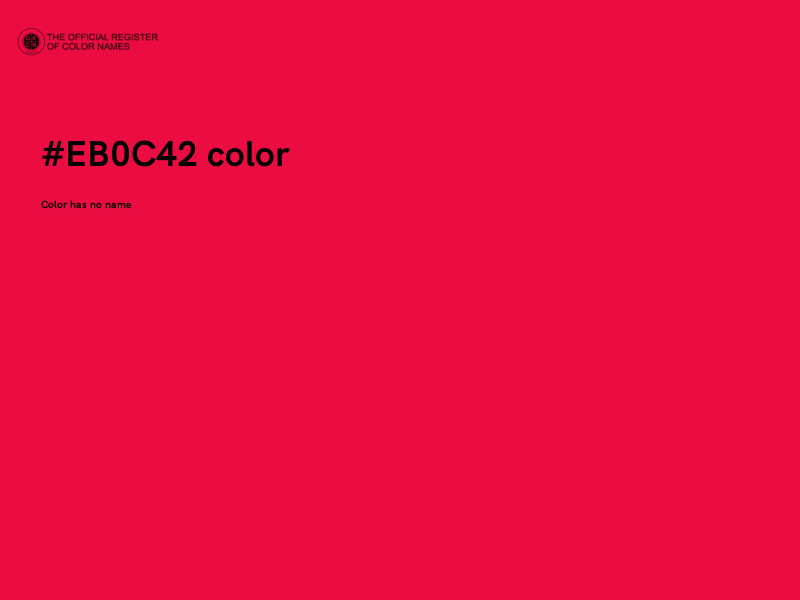 #EB0C42 color image