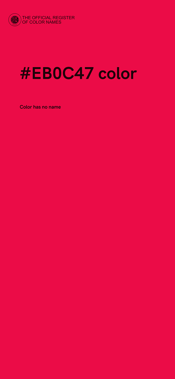 #EB0C47 color image