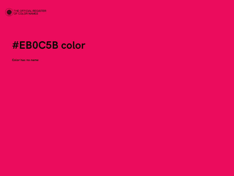 #EB0C5B color image
