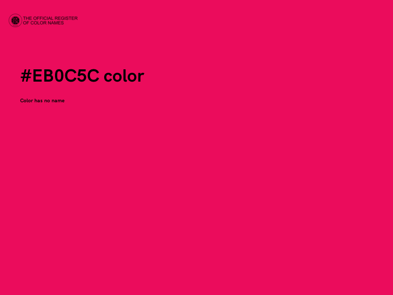 #EB0C5C color image
