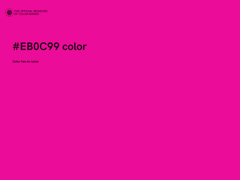 #EB0C99 color image