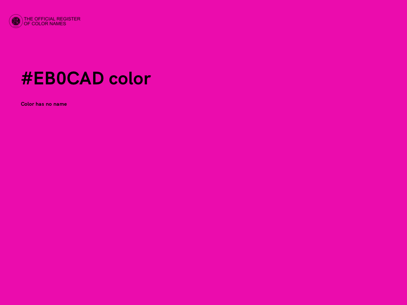 #EB0CAD color image
