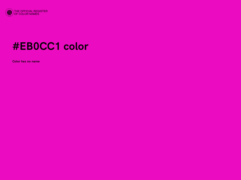#EB0CC1 color image