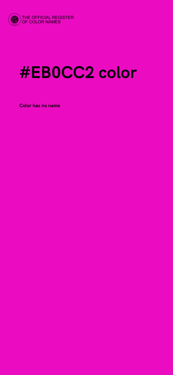 #EB0CC2 color image