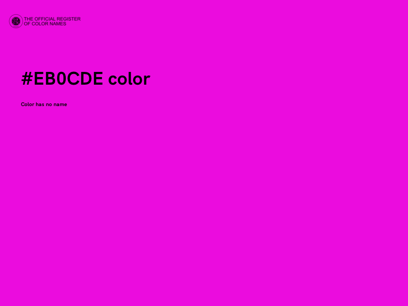 #EB0CDE color image