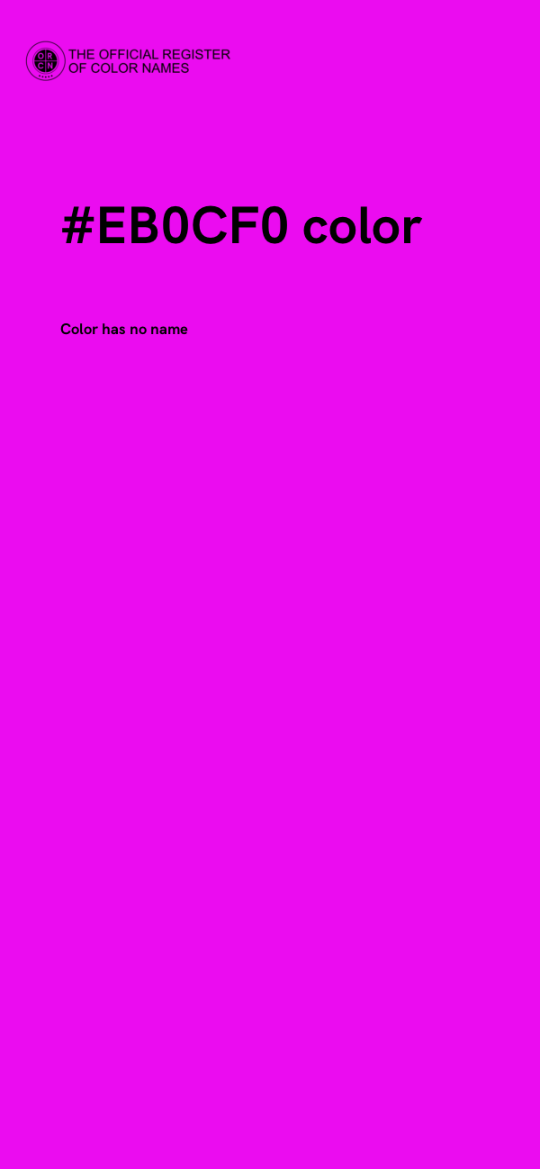 #EB0CF0 color image