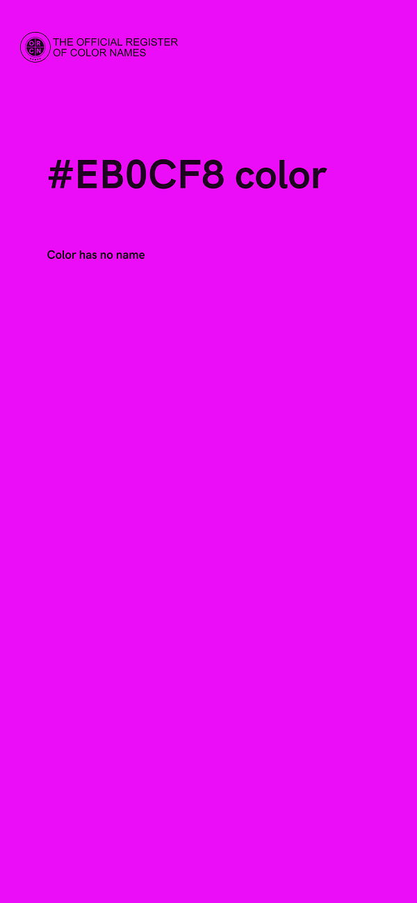 #EB0CF8 color image