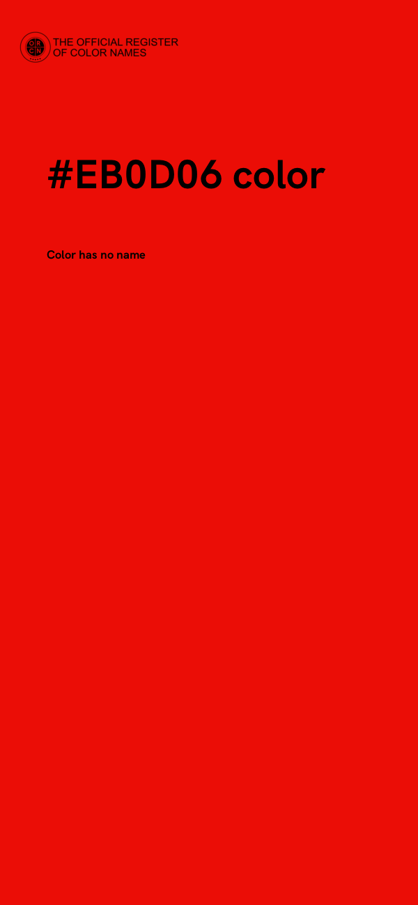 #EB0D06 color image