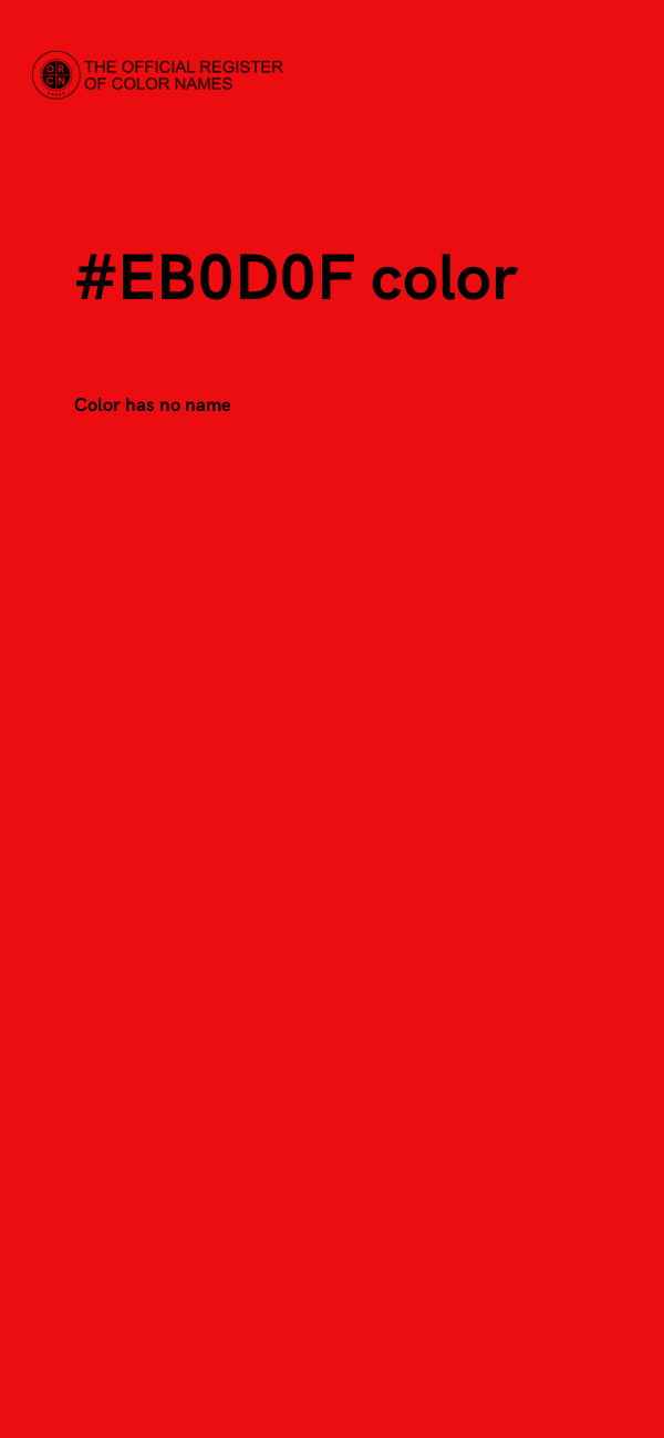 #EB0D0F color image