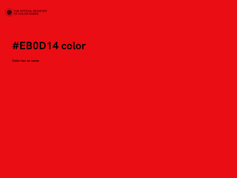 #EB0D14 color image