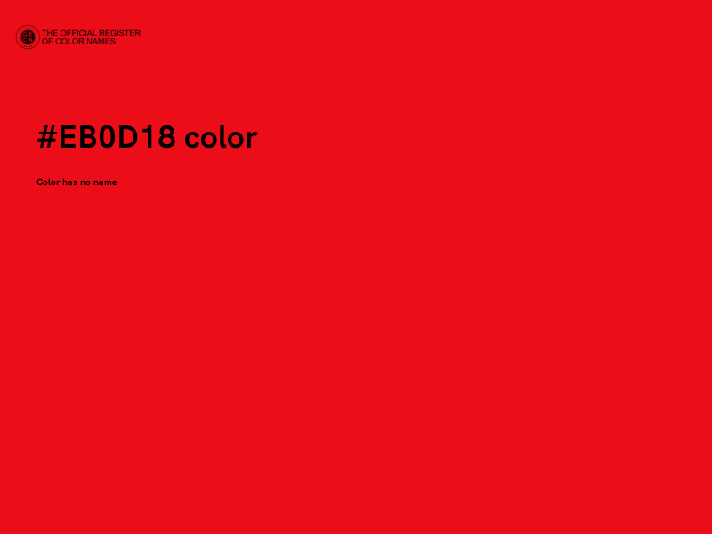 #EB0D18 color image
