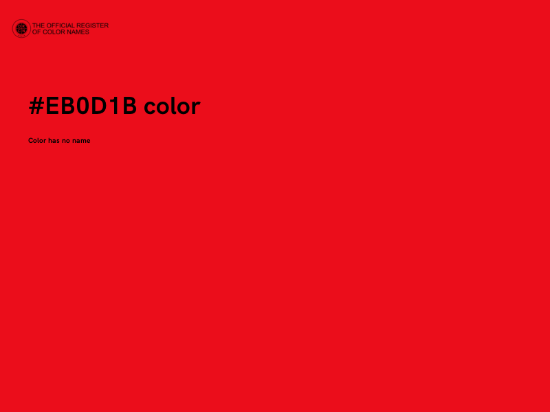 #EB0D1B color image