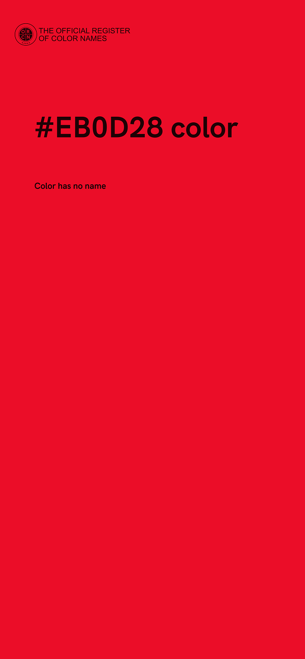 #EB0D28 color image