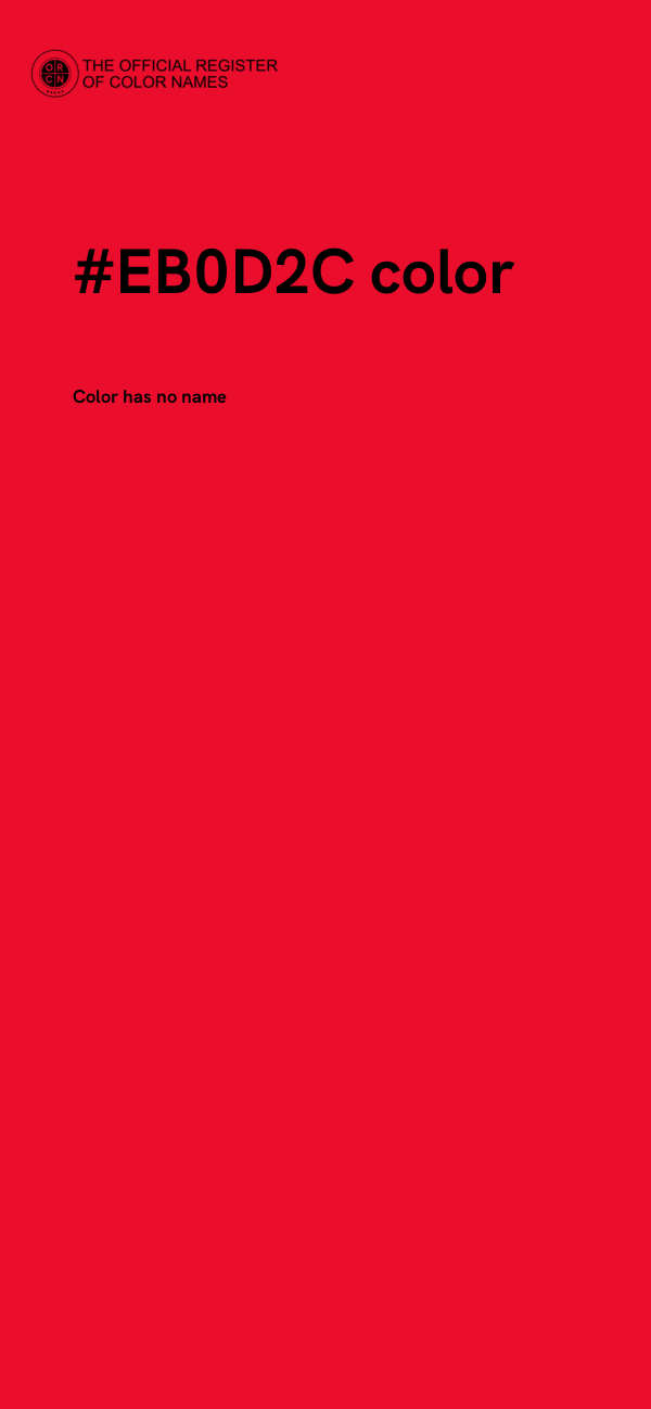 #EB0D2C color image