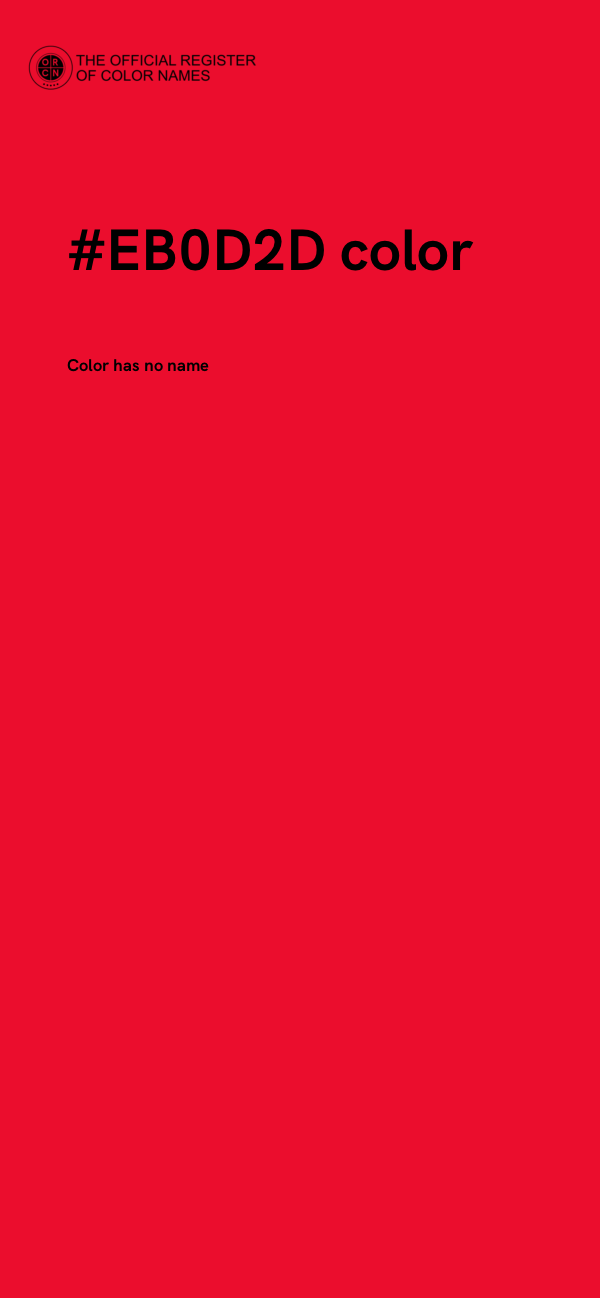#EB0D2D color image