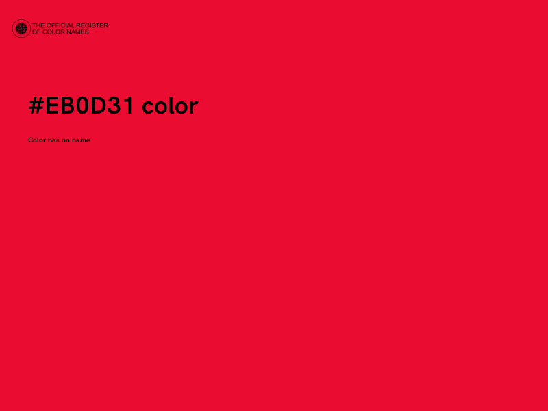 #EB0D31 color image